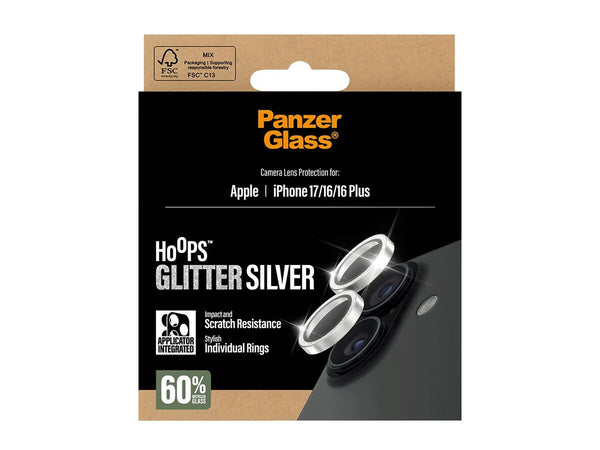PanzerGlass Linsebeskyttelse iPhone 17/16/16 Plus - Sølv