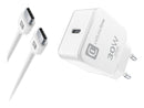 CellularLine 30W Strømadapter Apple m/kabel USB-C til USB-C