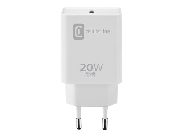 CellularLine 20W Strømadapter Apple USB-C - Hvit