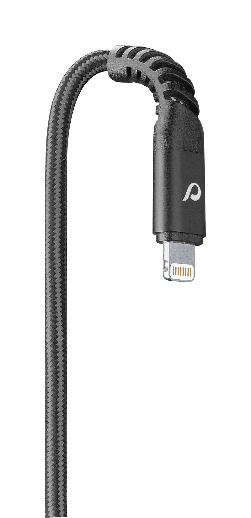 CellularLine Tetra Force ladekabel USB-C til Lightning 1,2m - Svart
