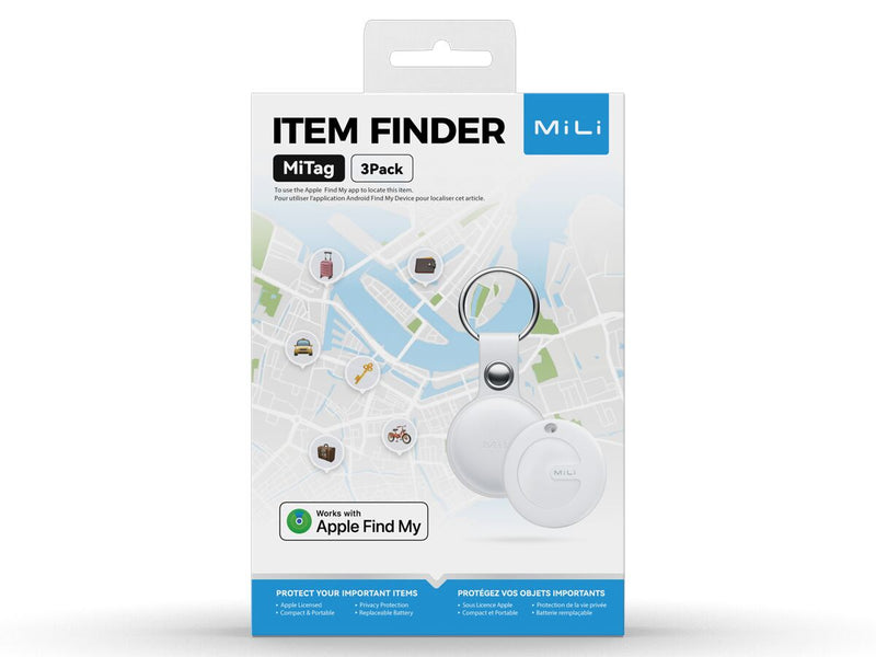 MiLi MiTag med lærdeksel 3pk - Svart