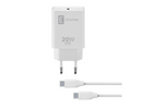 CellularLine 20W Strømadapter m/kabel USB-C til USB-C