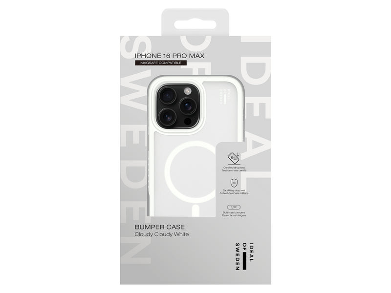 iDeal Bumper Case Mobildeksel iPhone 16 Pro Max Magsafe - Hvit