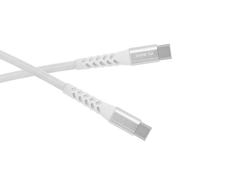 Key GRS Ladekabel USB-C til USB-C 1m - Hvit