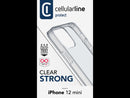 CellularLine Hard Case iPhone 12 Mini - Gjennomsiktig