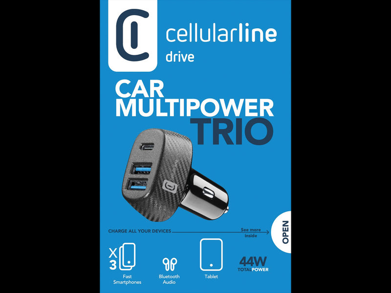 CellularLine 44W Multipower Trio Billader USB-A og USB-C