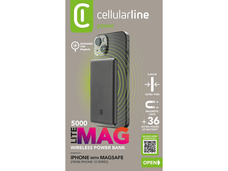 CellularLine Powerbank Lite m/Magsafe 5000 mAh