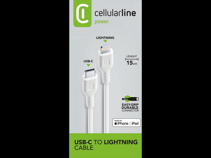 CellularLine Strømadapter USB-C til Lightning