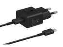 Samsung 25W Strømadapter USB-C m/kabel - Svart