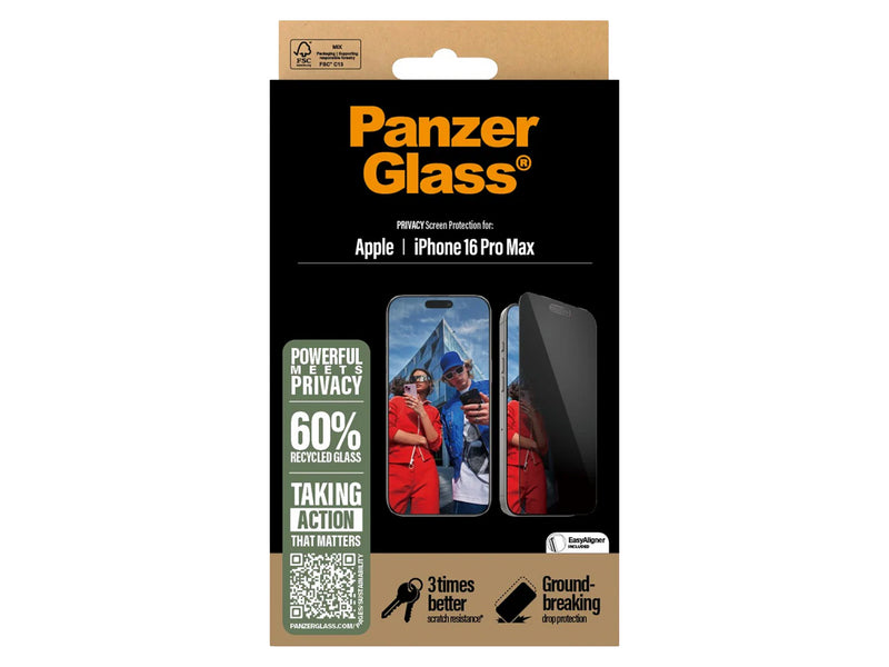 PanzerGlass Privacy Skjermbeskyttelse iPhone 16 Pro Max