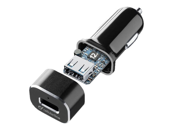 CellularLine Tetra Force Billader m/kabel USB-A til Lightning