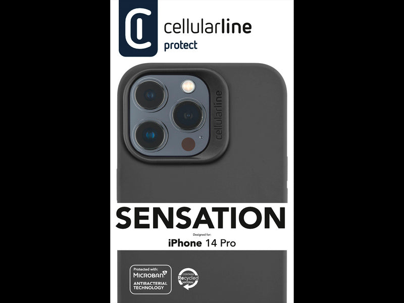 CellularLine Sensation Silikondeksel iPhone 14 Pro - Svart