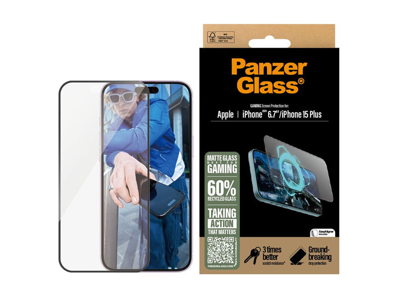 PanzerGlass Gaming Screen Skjermbeskyttelse iPhone 16 Plus/15 Plus