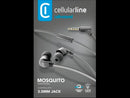 CellularLine Mosquito Ørepropper med 3.5mm minijack - Svart