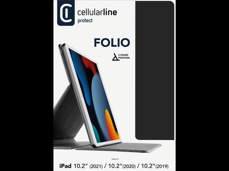 CellularLine Folio Lommebokdeksel iPad 10,2" - Svart