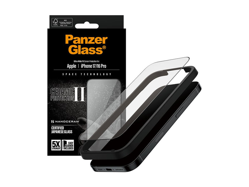 PanzerGlass UWF Ceramic Skjermbeskyttelse iPhone 17/16 Pro