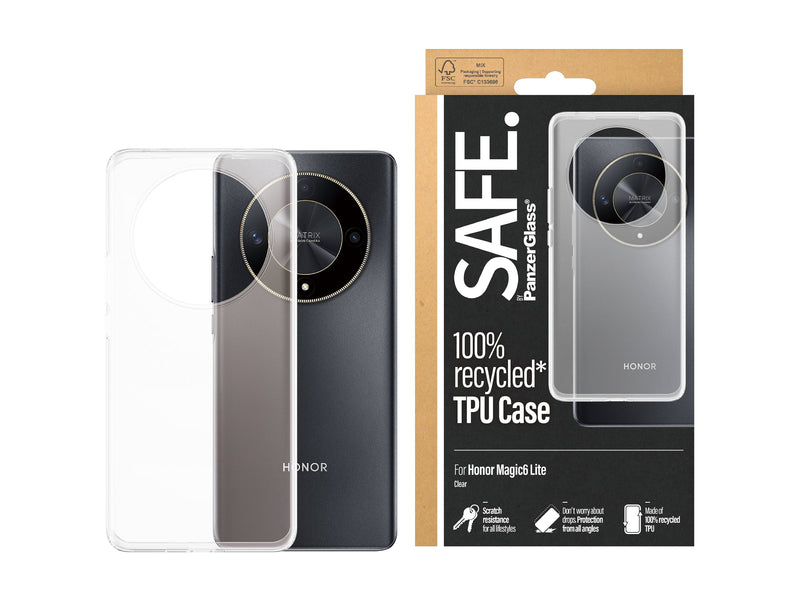 PanzerGlass Safe Silikondeksel Honor Magic6 Lite - Gjennomsiktig