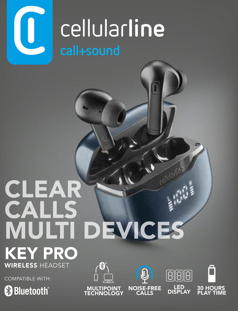 CellularLine Key Pro TWS Trådløse Ørepropper - Svart