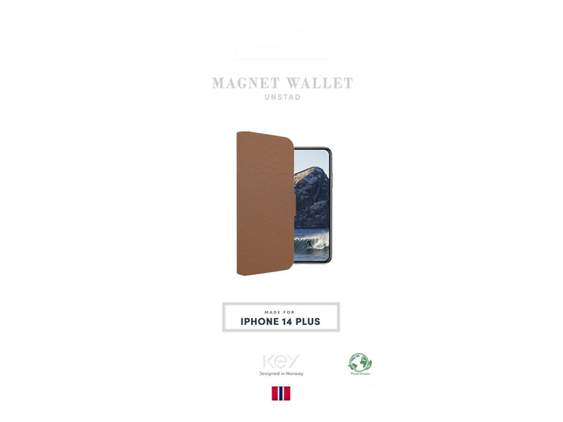 Lommebokdeksel iPhone 14 Plus - Brun