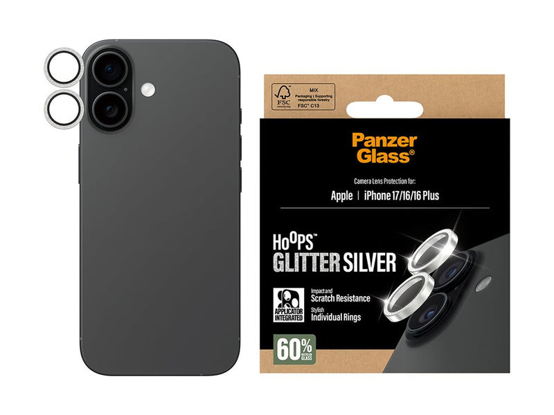 PanzerGlass Linsebeskyttelse iPhone 17/16/16 Plus - Sølv