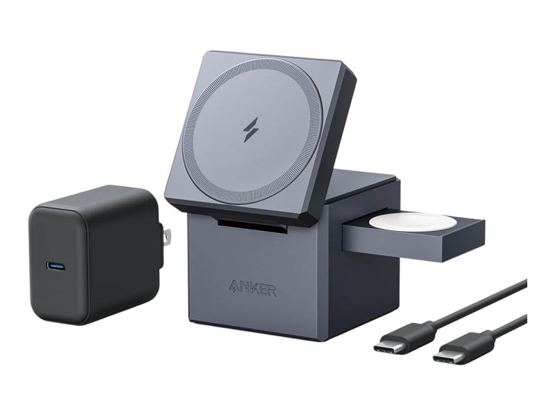 Anker 3-in-1 Cube Trådløs Ladestasjon med MagSafe