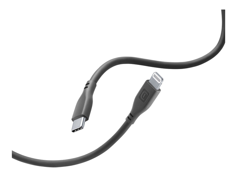 CellularLine ladekabel USB-C til Lightning 1,2m - Grå