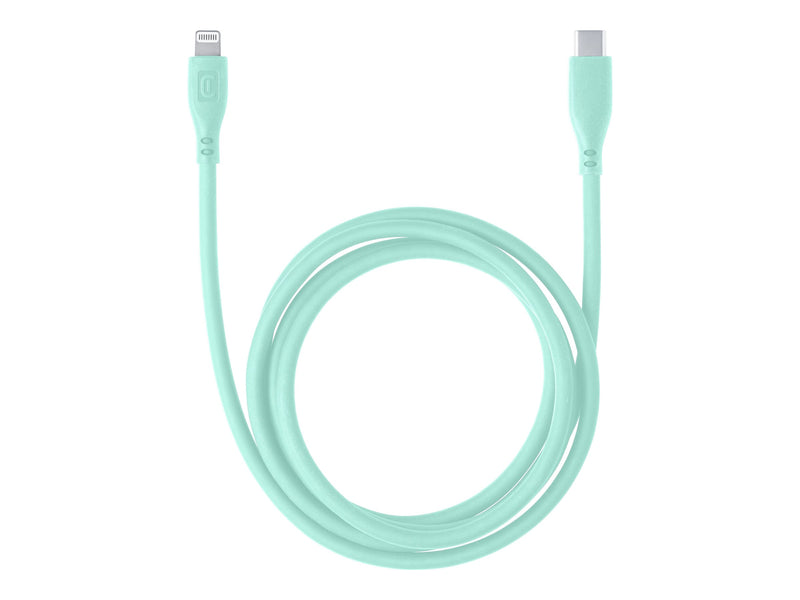 CellularLine ladekabel USB-C til Lightning 1,2m - Grønn