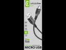 CellularLine datakabel USB-A til Micro-USB 60cm - Svart