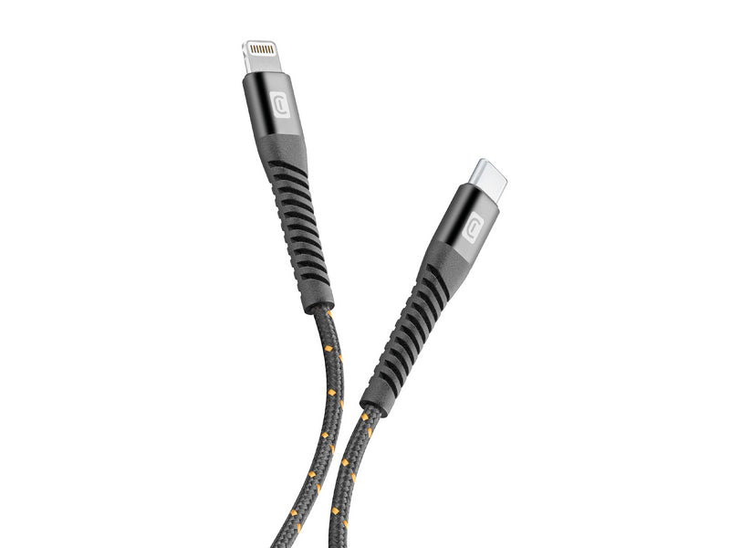 CellularLine Extreme Cable ladekabel USB-C til Lightning 2m - Svart