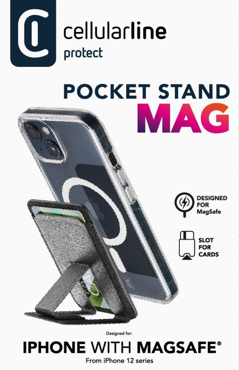 CellularLine Pocket Stand Magnetisk Korholder - Svart