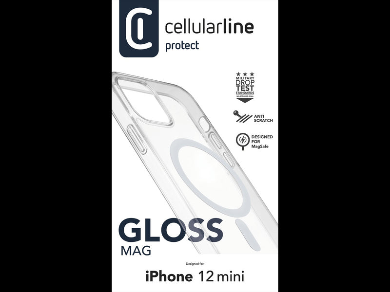 CellularLine Gloss deksel iPhone 12 Mini Magsafe - Gjennomsiktig