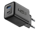CellularLine 45W GaN Multpower Micro Strømadapter USB-A og USB-C