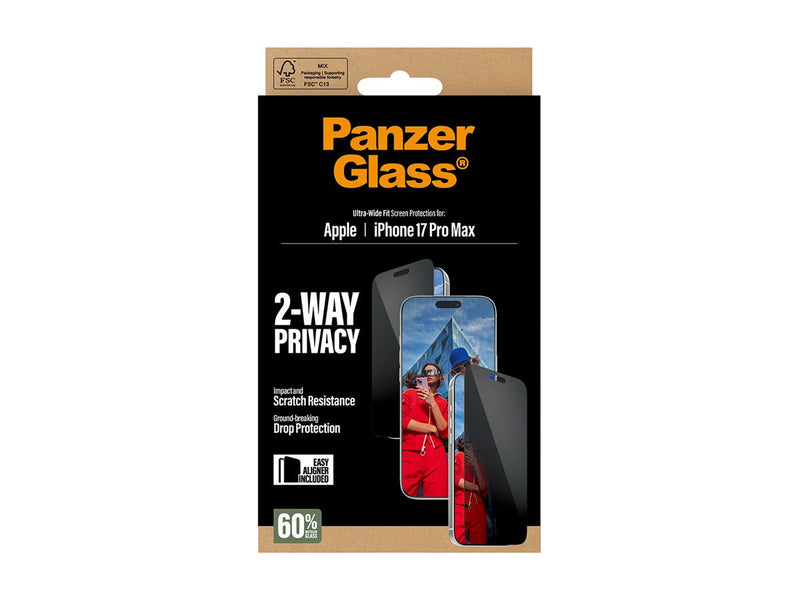 PanzerGlass UWF Privacy Skjermbeskyttelse iPhone 17 Pro Max