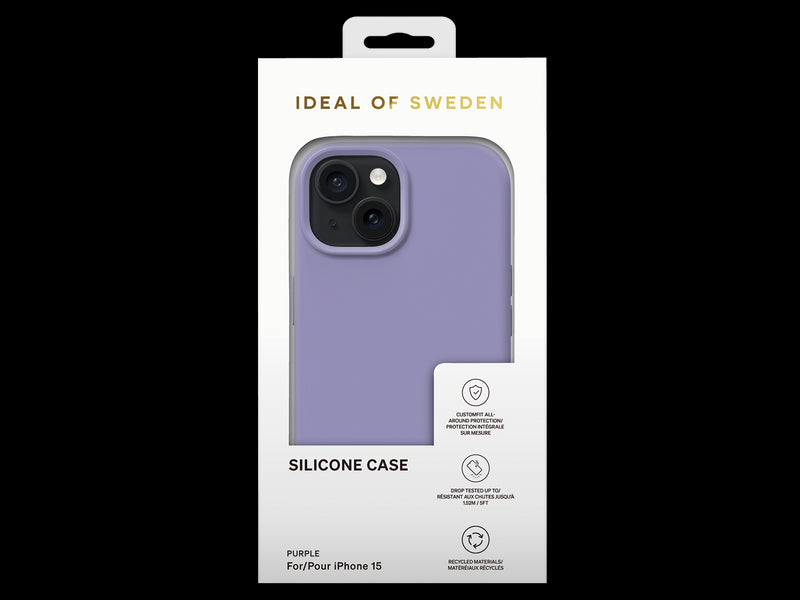 iDeal Silikondeksel iPhone 15 - Lilla