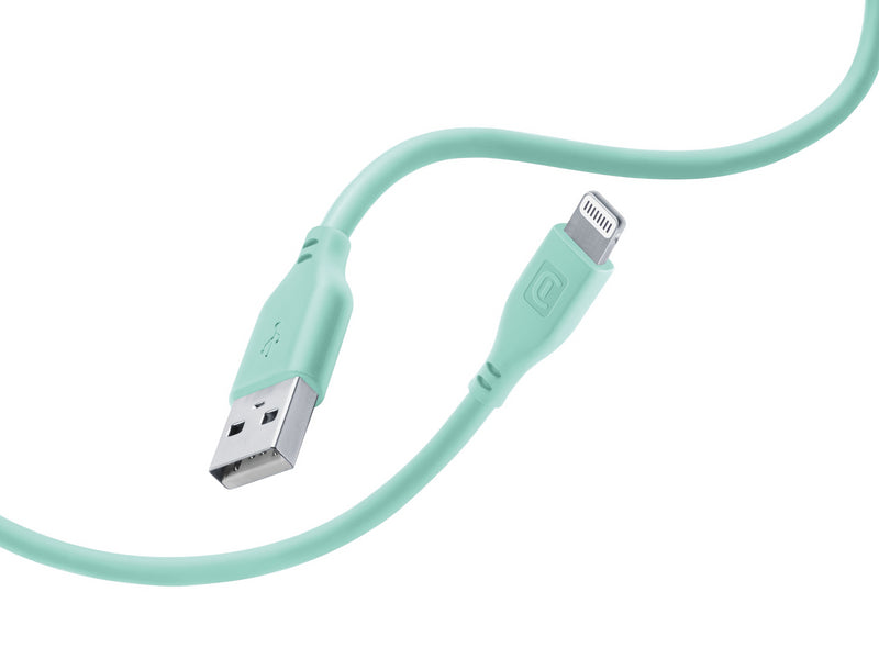 CellularLine ladekabel USB-A til Lightning 1,2m - Grønn