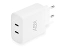 KEY 40W Duo Strømadapter USB-C u/kabel