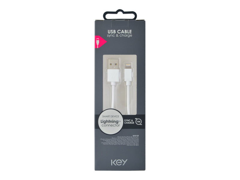 Key Ladekabel USB-A til Lightning 1m