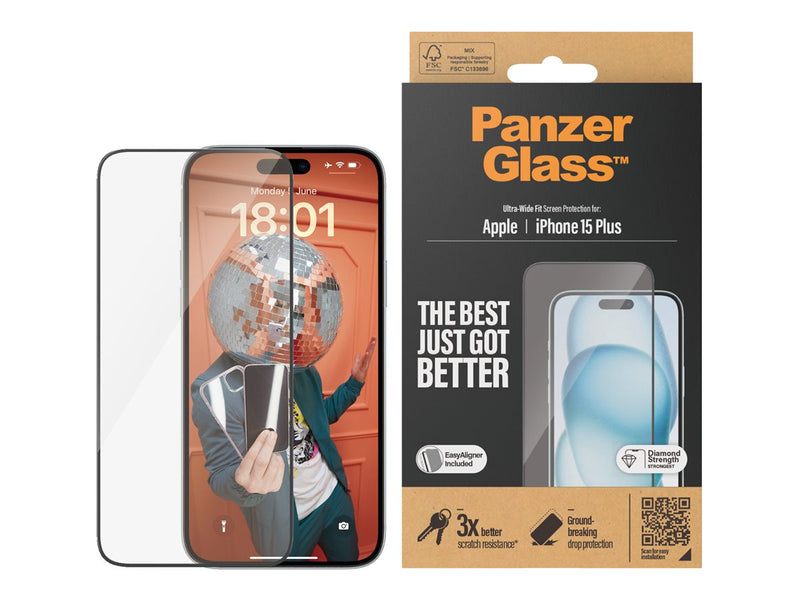 PanzerGlass Skjermbeskyttelse iPhone 15 Plus