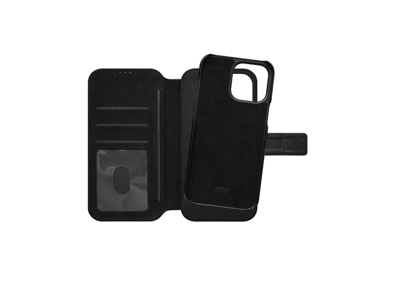 Lommebok med magnetdeksel iPhone 15 Pro Max - Svart