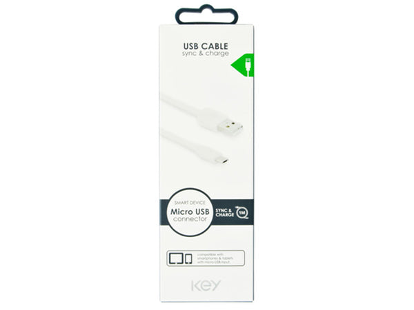 Key Ladekabel USB-A til Micro-USB 1m