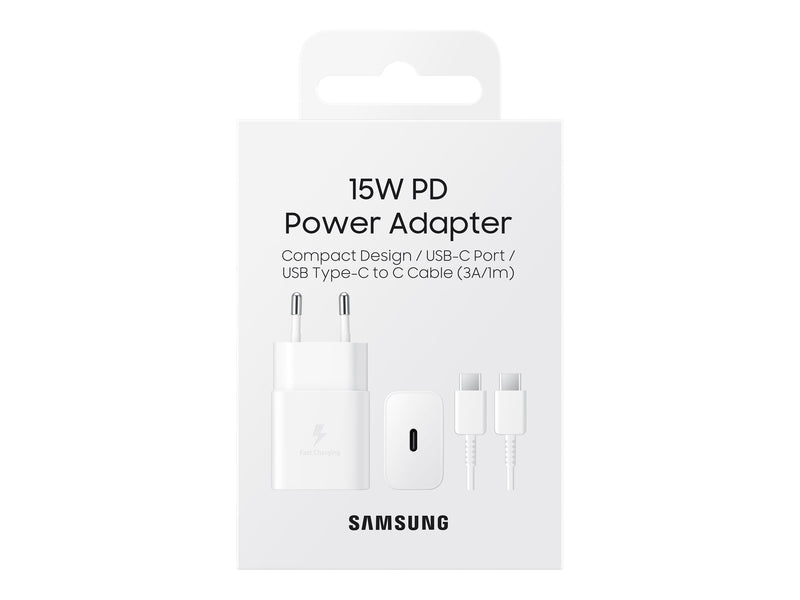 Samsung 15W Strømadapter u/kabel - Hvit