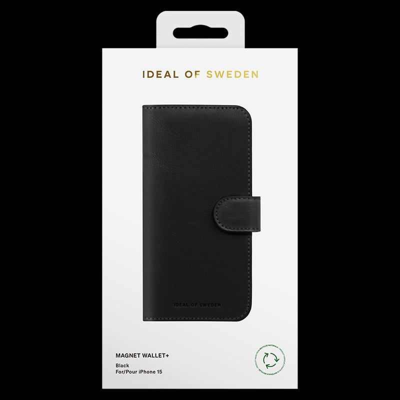 iDeal Magnet Lommebokdeksel iPhone 15 - Svart