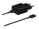 Samsung 15W Strømadapter m/kabel - Svart