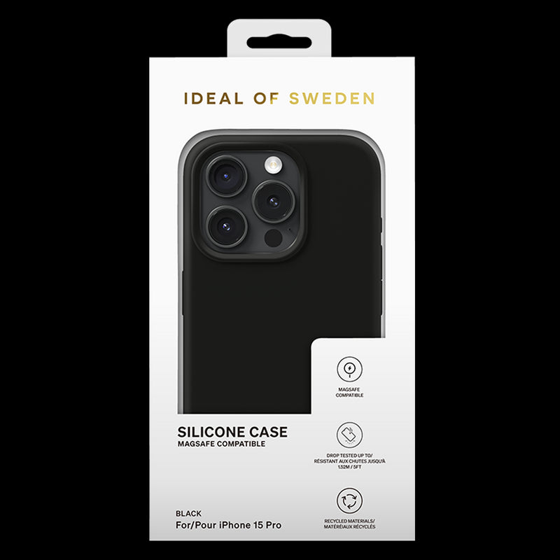 iDeal Silikon Deksel iPhone 15 Pro Magsafe - Svart