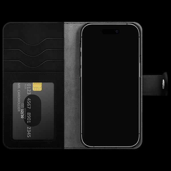 iDeal Magnet Lommebokdeksel iPhone 15 Pro Max - Svart