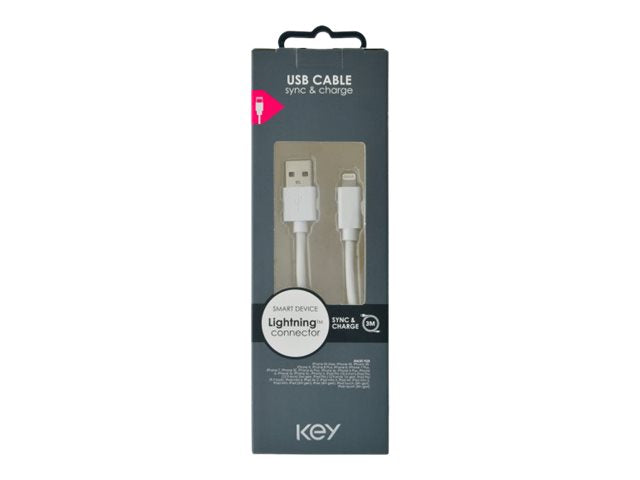 Key Ladekabel USB-A til Lightning 3m