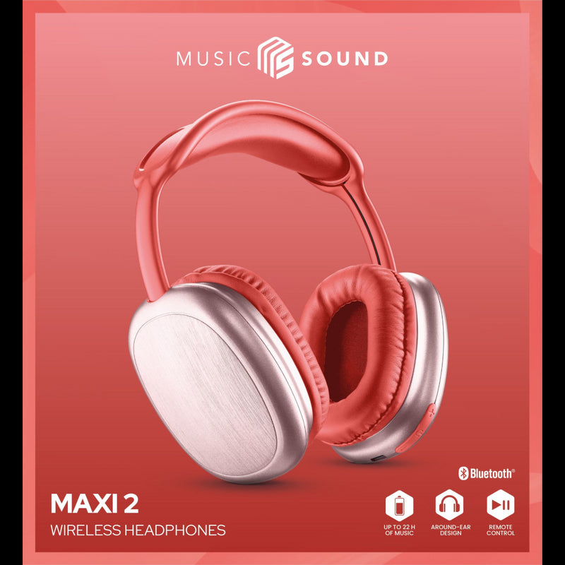 MusicSound Maxi Trådløse Hodetelefoner - Rød