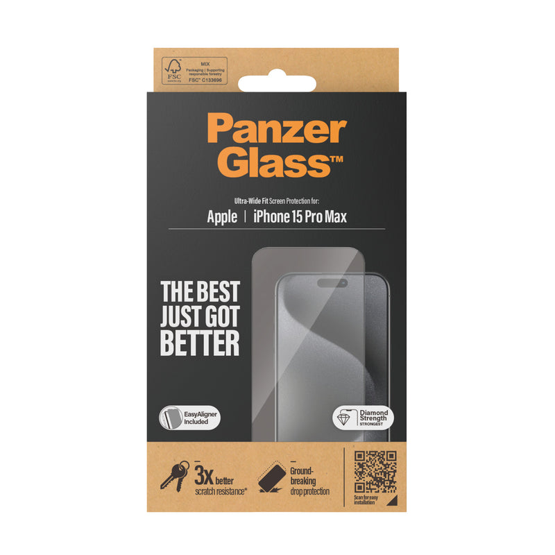 PanzerGlass Skjermbeskyttelse iPhone 15 Pro Max