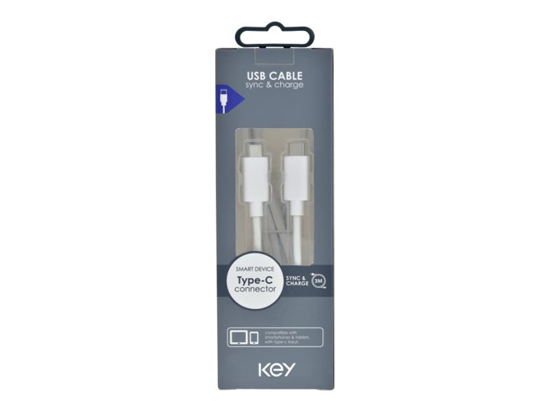 Key Ladekabel USB-C til USB-C 3m