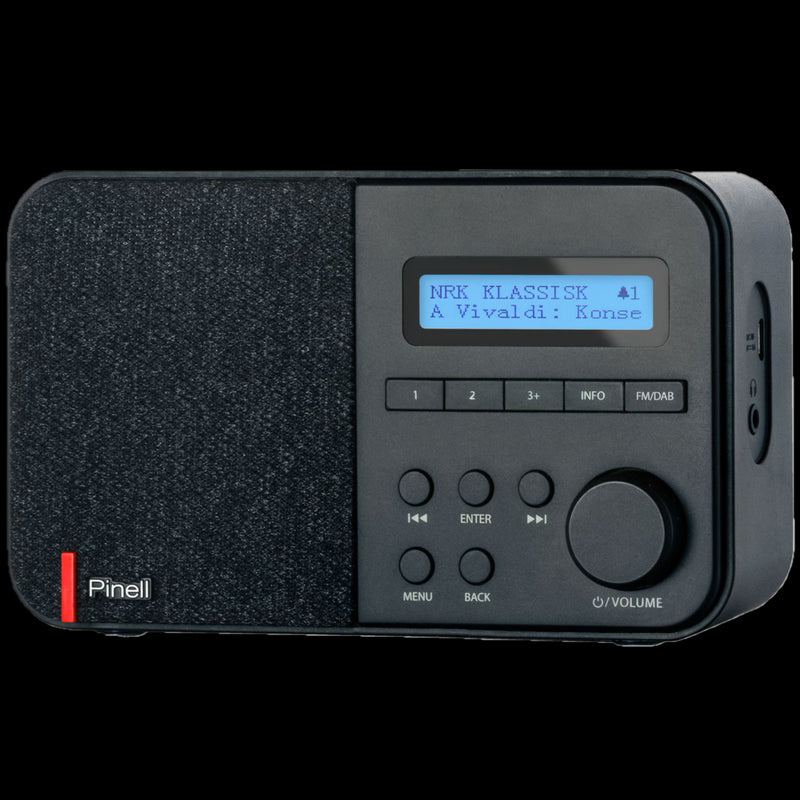 Pinell Supersound Mini DAB-radio - Svart